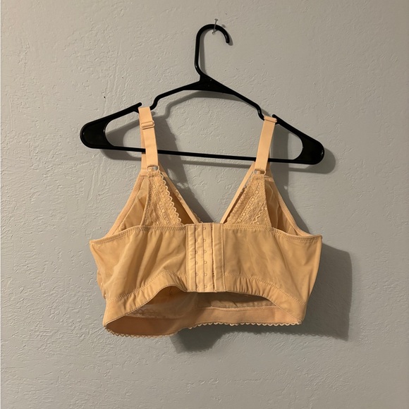 Pink beige lace lined bra, no underwire, parfait size 38h - Picture 9 of 16